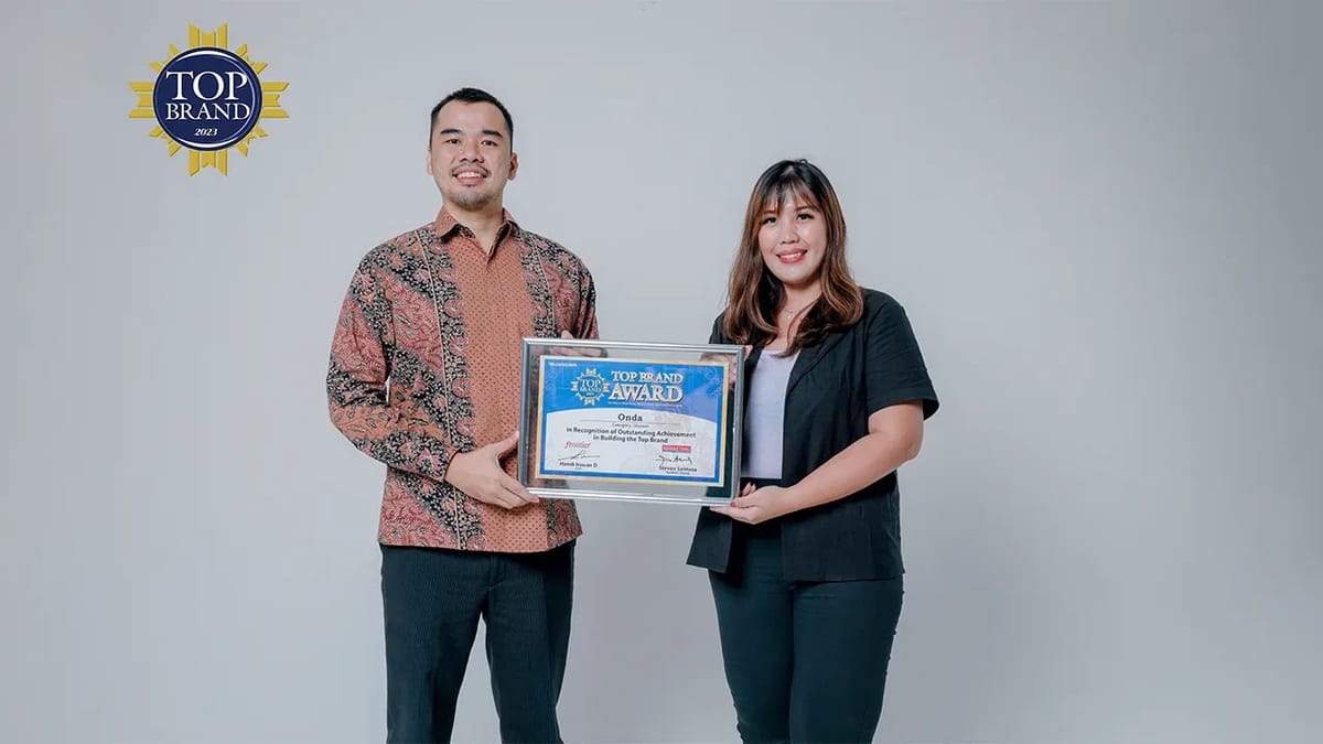 Konsisten Terhadap Kualitas Produk, Onda Raih Kembali Penghargaan Top Brand Award 2023